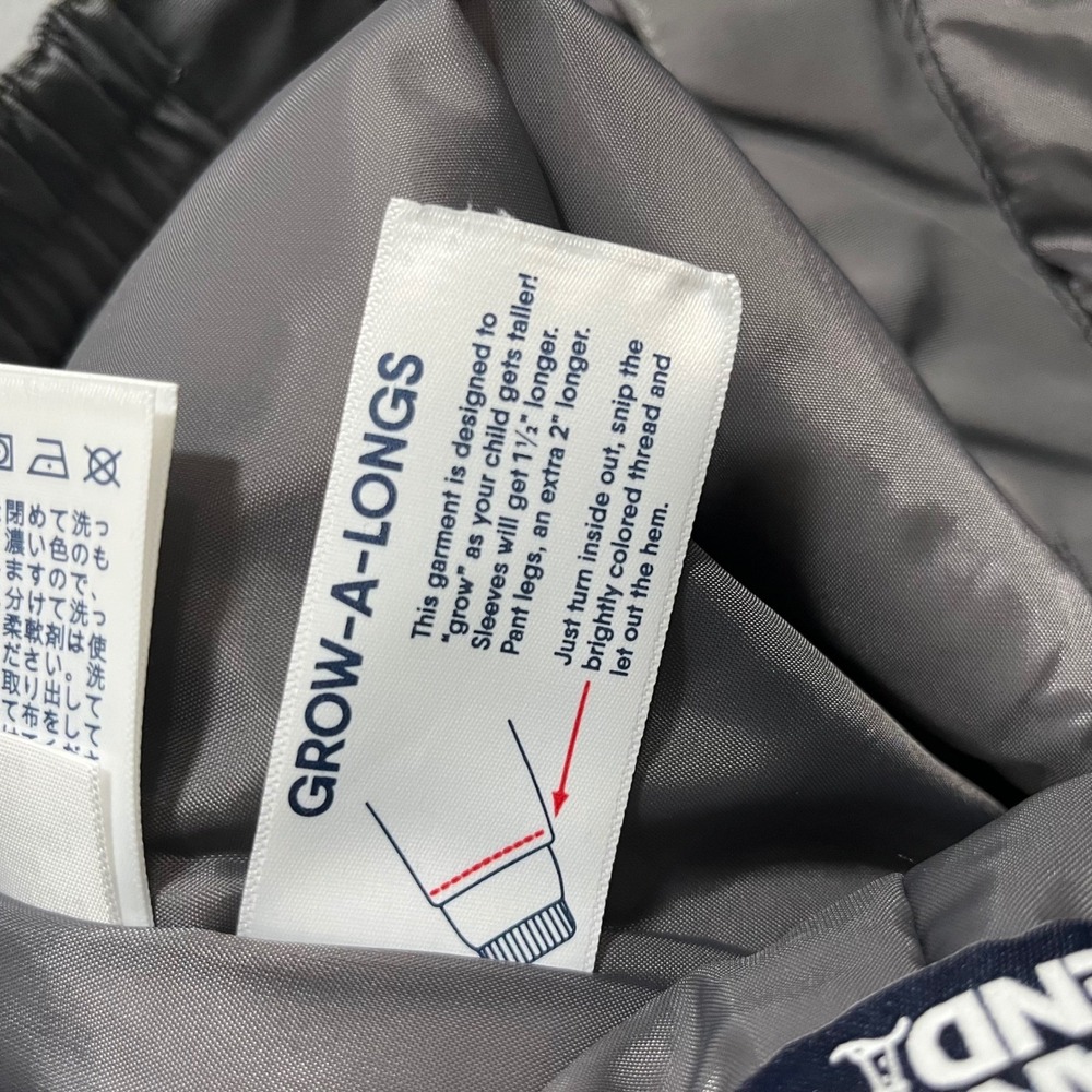 Lands End Kids squall Gray Grow A Long Ski Snow Pants sz 14 Waterproof Insulated - Picture 6 of 12